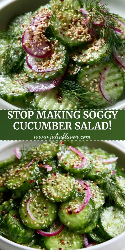 Cucumber salad recipe: Ultra-Crisp Persian Style with Rice Vinegar 4 A top-down view of an ultra-crisp cucumber salad with ridged slices, red onion, and dill in a white bowl. (Cucumber salad recipe)